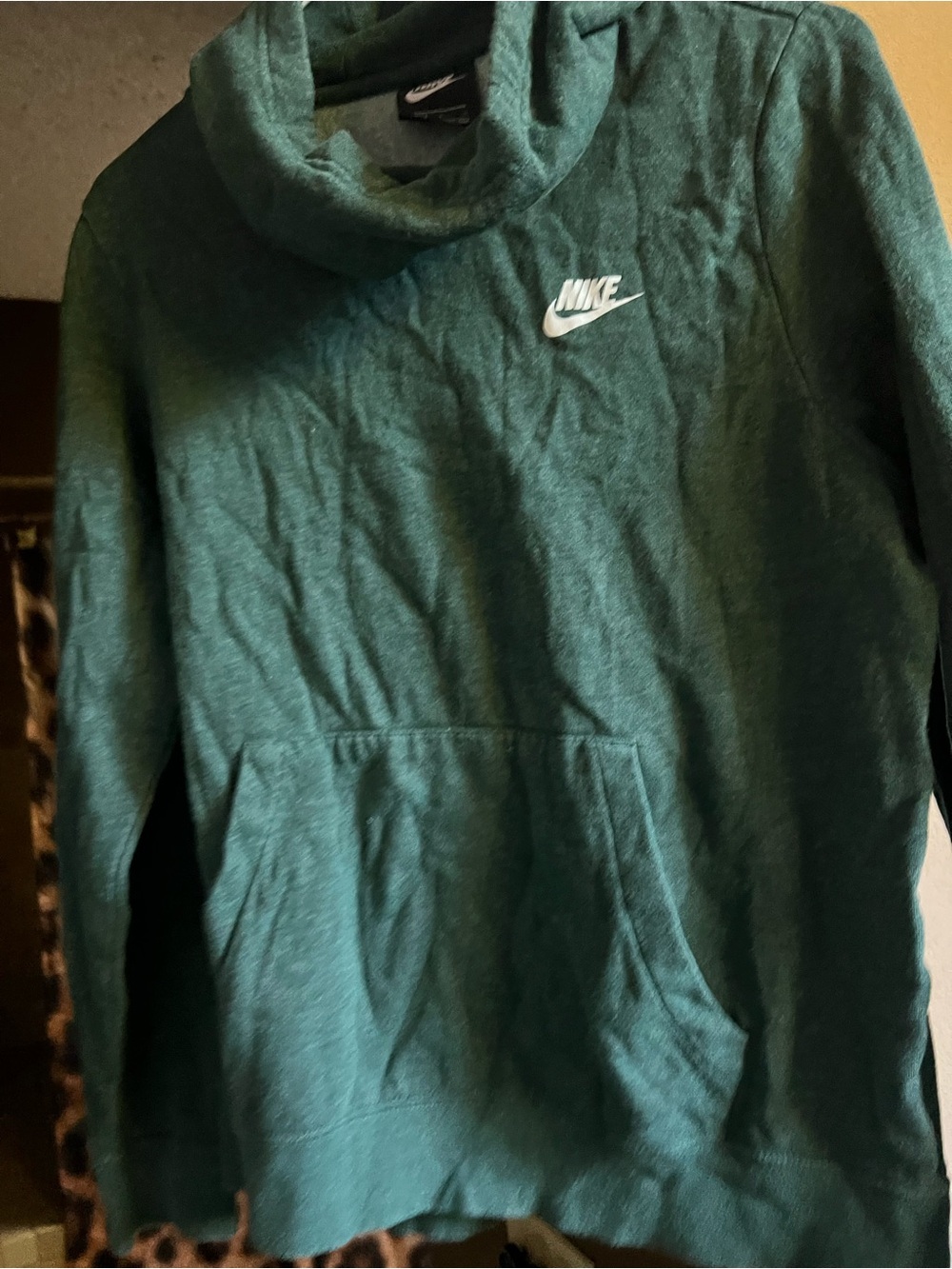 Nike women Green Pullover Hoodie Sweater